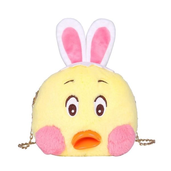 Plush Small Duck Single Shoulder Bag Handbag Messenger Bag (Yellow)