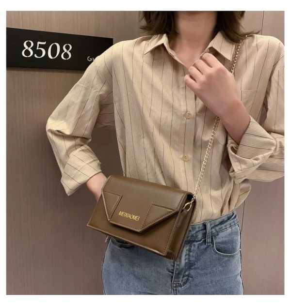 PU Leather Single Shoulder Bag Ladies Handbag (Color: Deep Brown Size: OneSize)