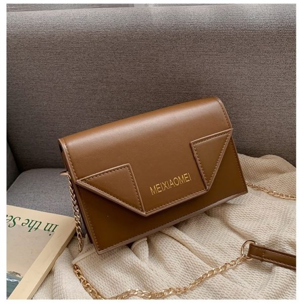 PU Leather Single Shoulder Bag Ladies Handbag (Color: Deep Brown Size: OneSize) - Image 2