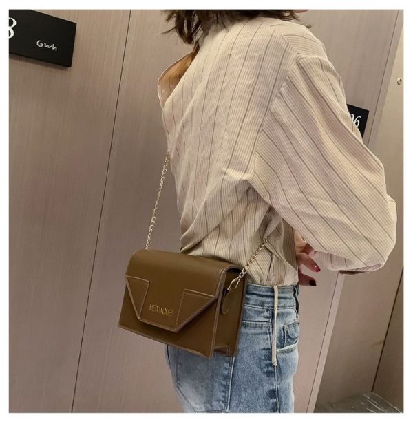 PU Leather Single Shoulder Bag Ladies Handbag (Color: Deep Brown Size: OneSize) - Image 4